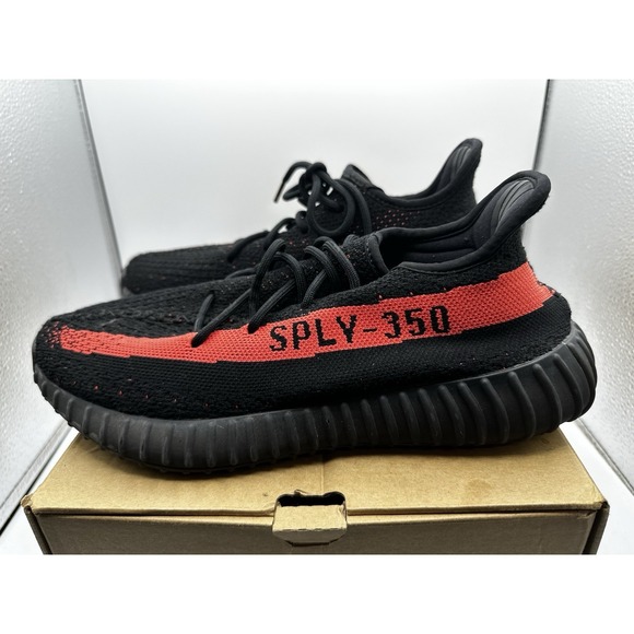 2016 Adidas Yeezy Boost 350‎ V2 Red Mens 9 Black Red Stripe BY9612 Authenticated main image 6